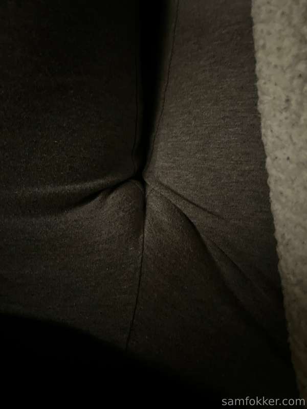 Chillin on the couch, my pussy is eating my leggings :,) 3