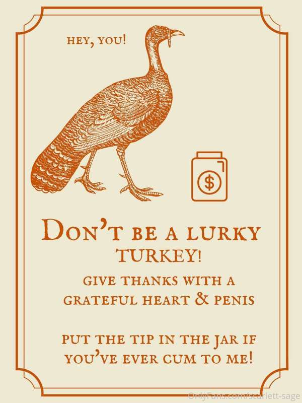Have you paid your Thanksgiving Fap Tax?