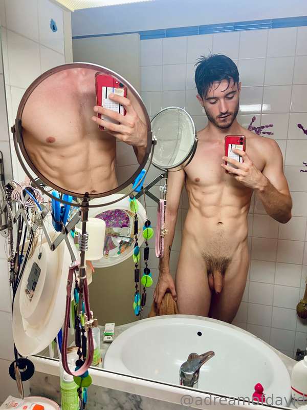 I'm all sweaty from my workout... wanna shower together? 😏 2