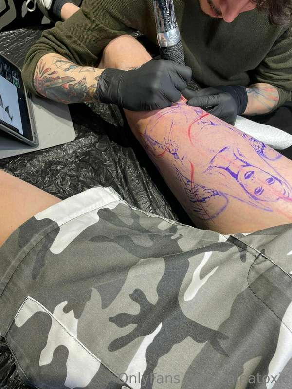 Me as tattoo. This is real devotion from a particularly sub...