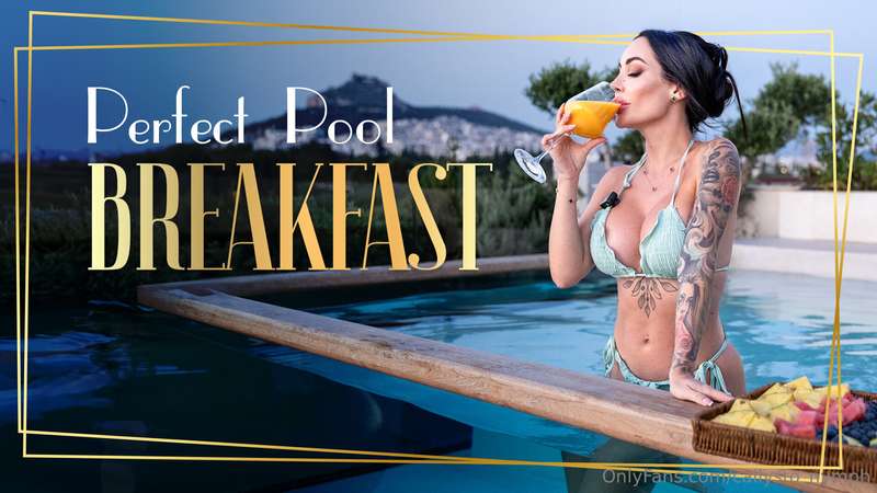 I’m having a relaxing morning by the pool, making a fresh fr..