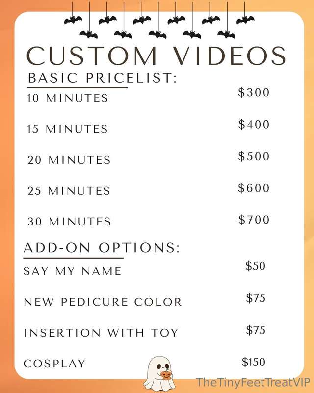October custom video orders are now open!DM me to get starte..