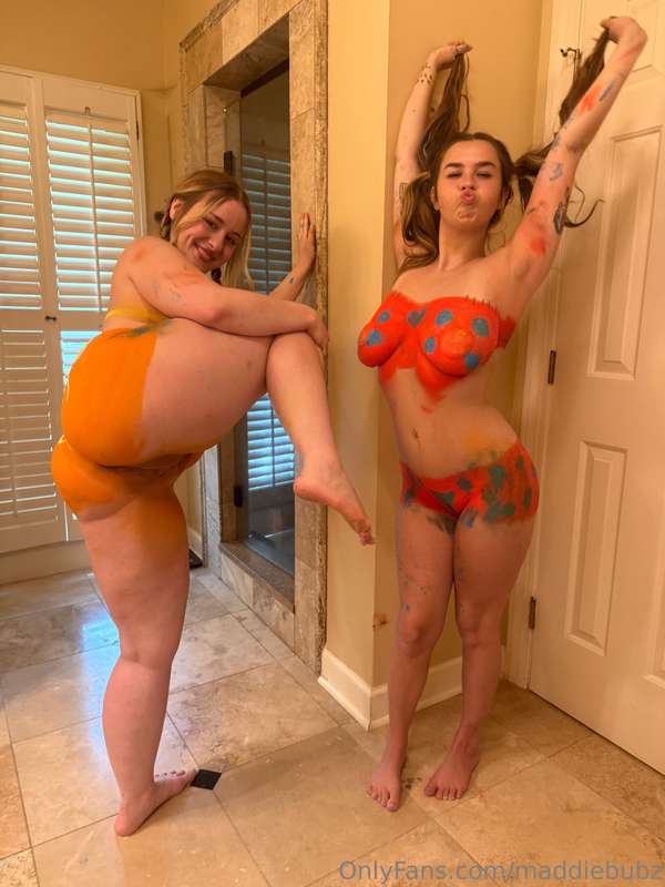 me and @zoeyuso tried body painting!!!! it was SOOOO FUN LOL.. 22