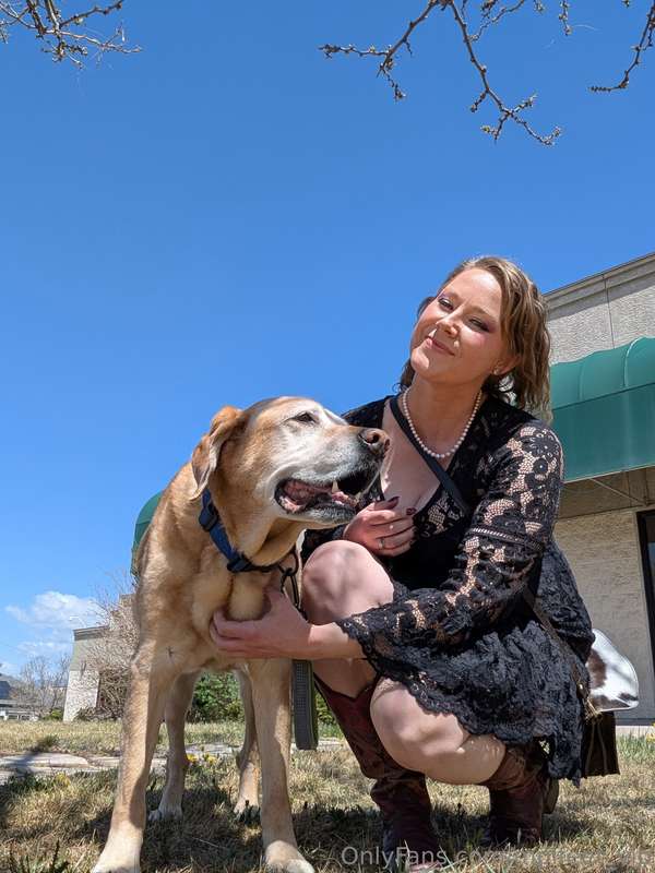 I love getting dressed up! Just a girl her dog and boots!!🥰🐶..