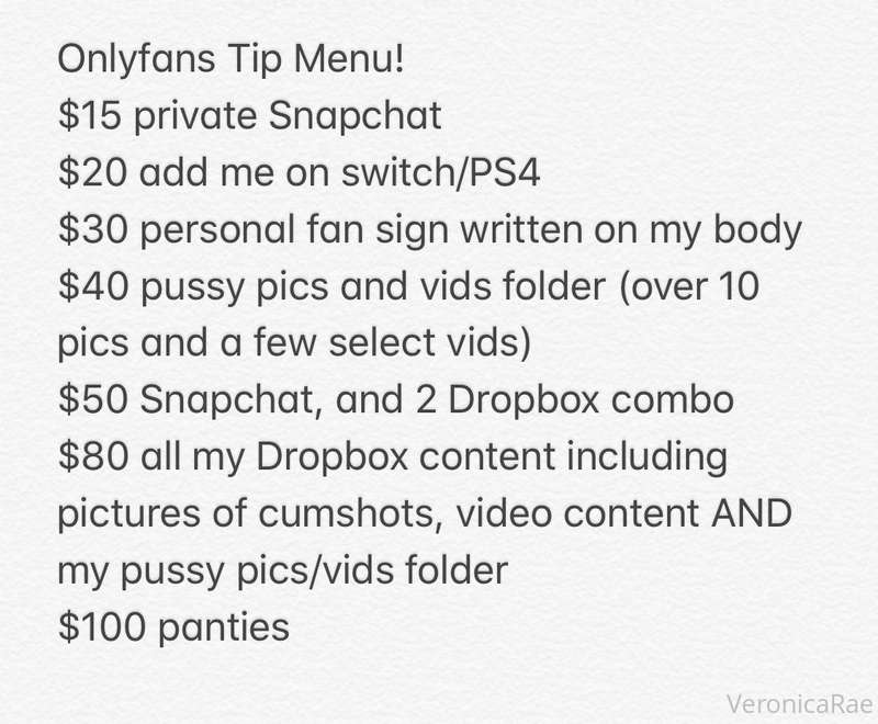 Updated tip menu! Added a combo deal and to add me on PS4/Sw..