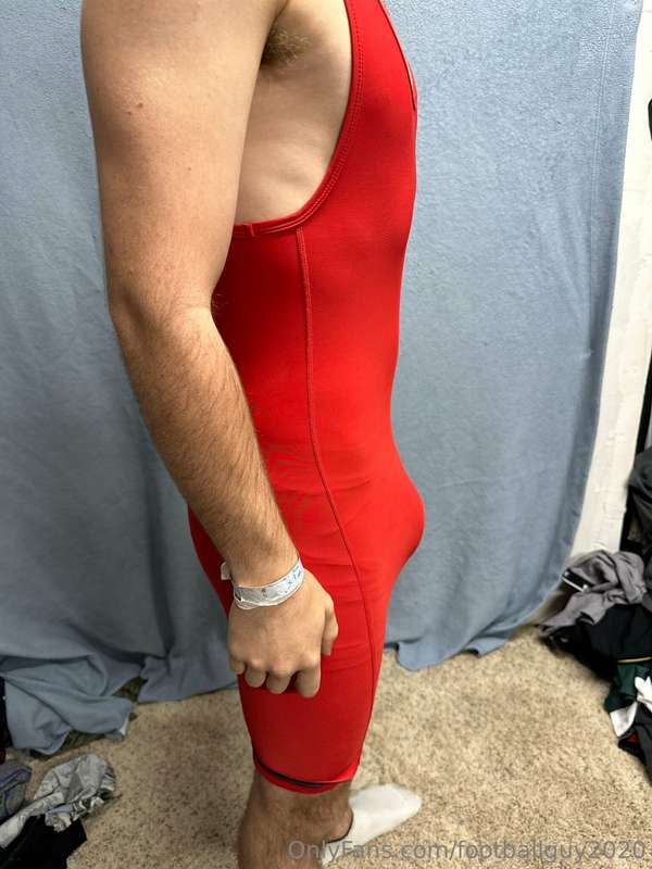 The private in a red wrestling singlet! 5