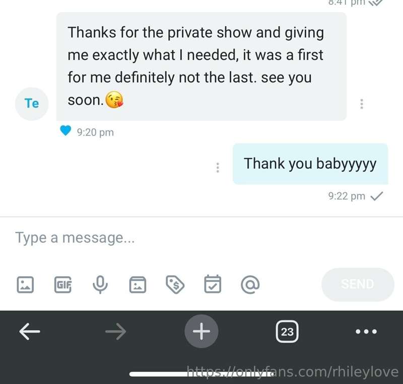 Recent private show testimonial 👀