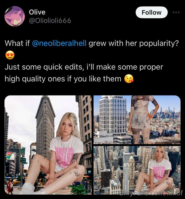 lmao someone on X made Giantess porn of me. I had no idea Ma..