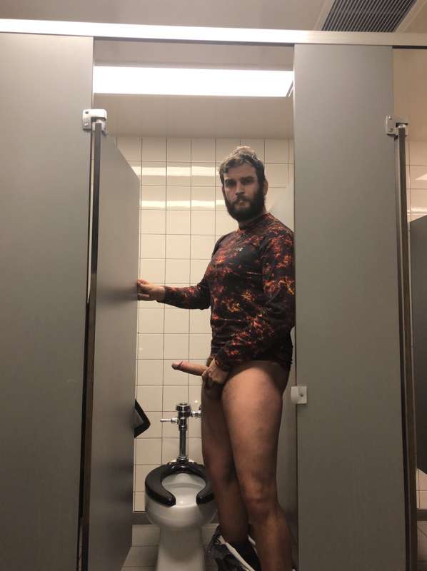 subtly dropping hints in the public washroom