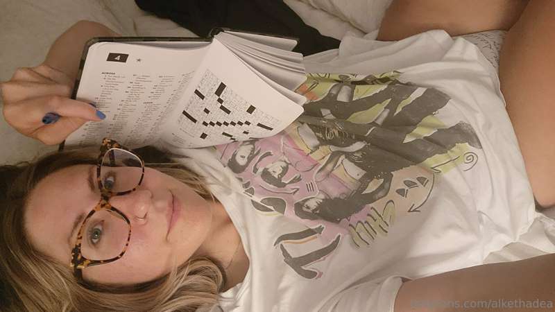 Wild night in bed with my... crossword book?!