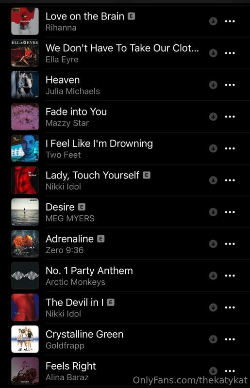 This is my Music Playlist that I fuck to.See 3 attached scre..