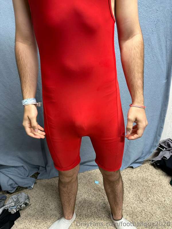 The private in a red wrestling singlet! 3