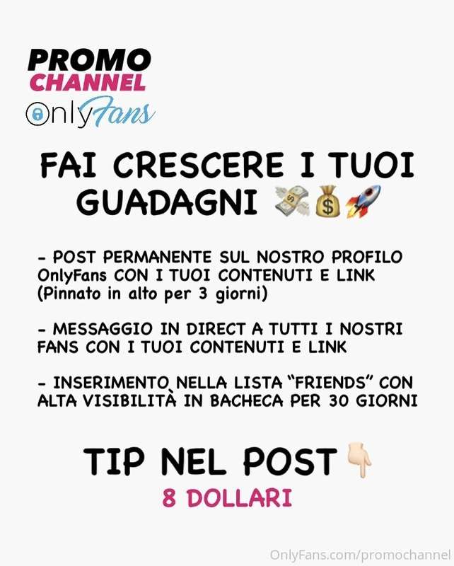SUPER PROMO 💸💰🚀 Con soli 8 DOLLARI avrai VISIBILITÀ E NUOVI ..