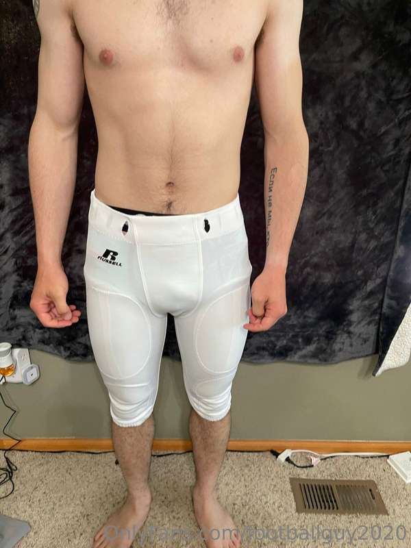 Me in football pants set 3 4
