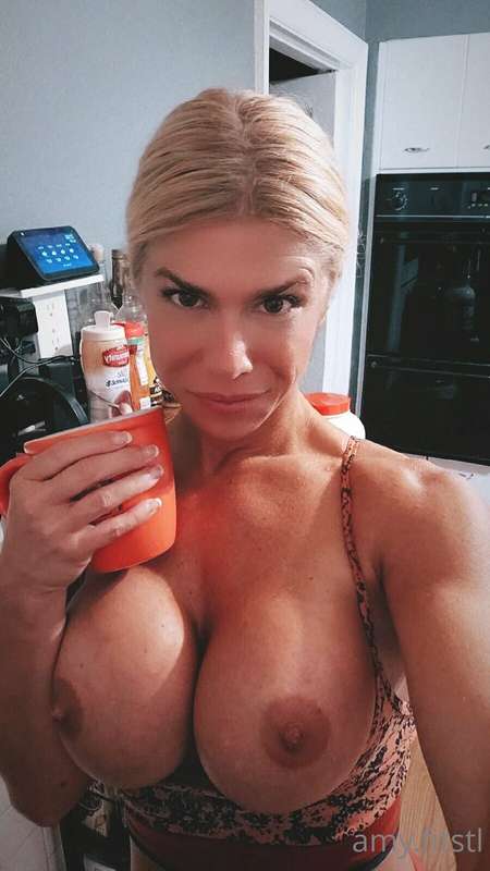 Good Morning 💋 Wake up to Coffee and Cleavage ☕️ 🍒 1