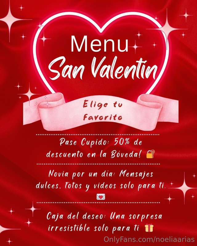 💖 MENÚ EXCLUSIVO DE SAN VALENTÍN 💖Este San Valentín está hec..
