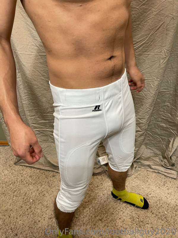 Football pants and a thong on the private! 3