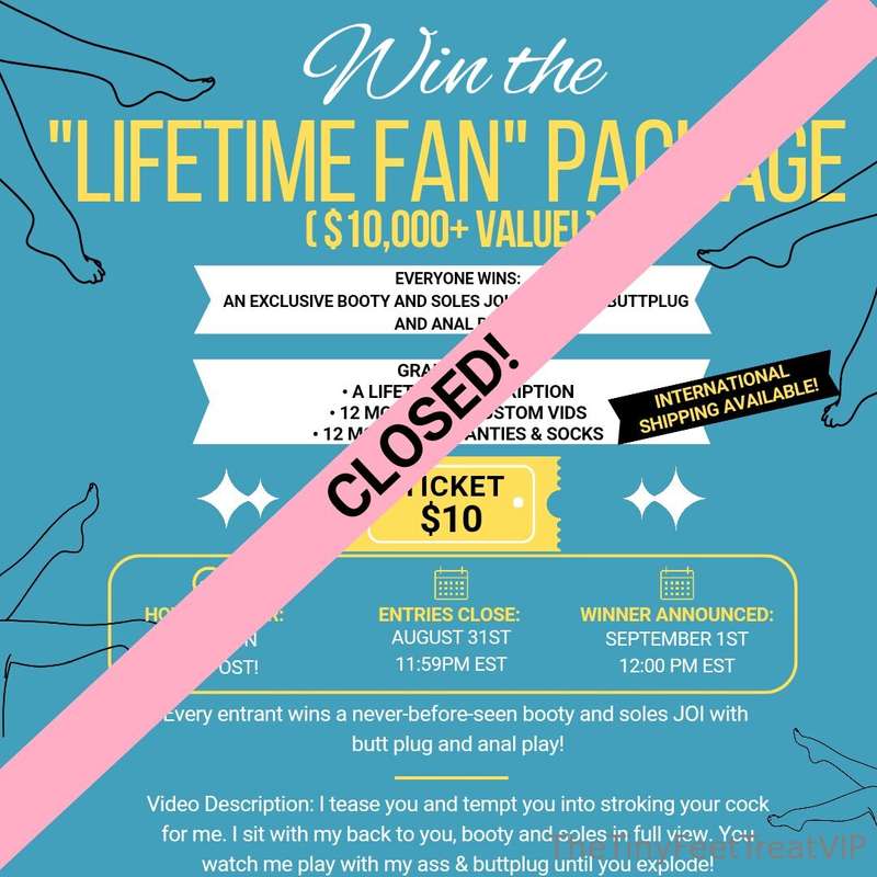 Win the "Lifetime Fan Package"! - Tip $10 on this post to wi..