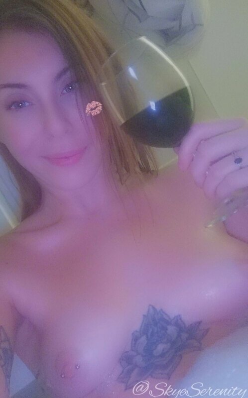 Having some wine in the bath, anyone wanna have a drink toge..