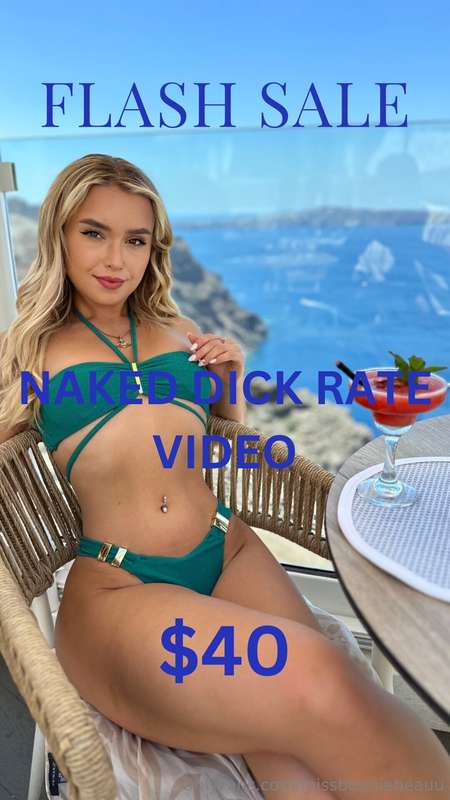 🚨 1 SPOT OPEN FOR A NAKED DICK RATE VIDEO 🚨 🚨 $40 🚨  1