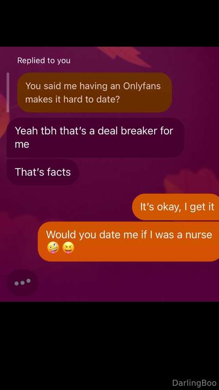 It is what it is. No guy will ever make me sacrifice Darling..