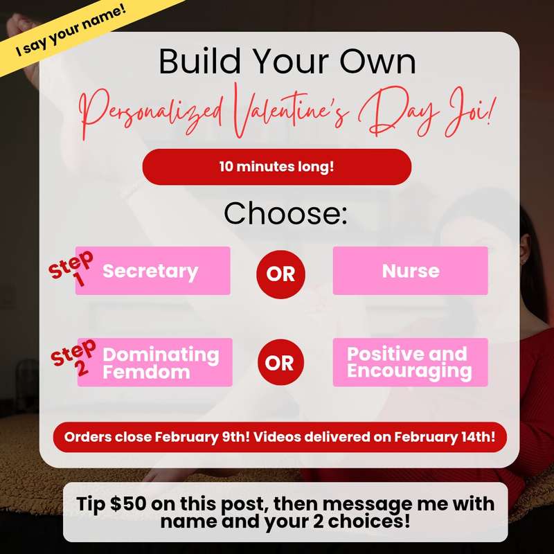 Build Your Own Personalized Valentine's Day JOI!-Want to rec..