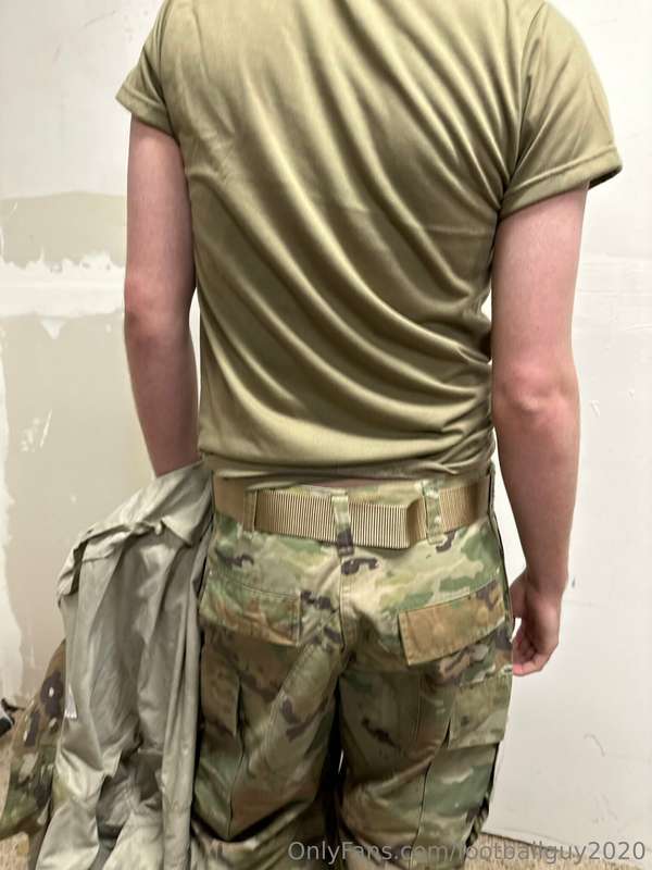 The private doing a little stripping down to his military br.. 5