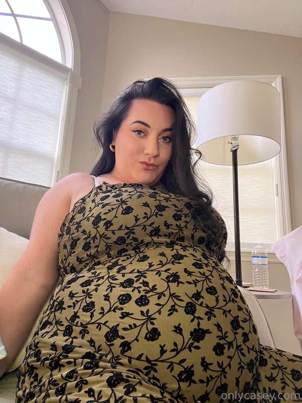 The fact that I look 100 months pregnant BEFORE going to din..