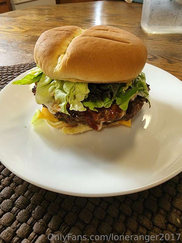 I love grilling my own cheeseburgers at home!