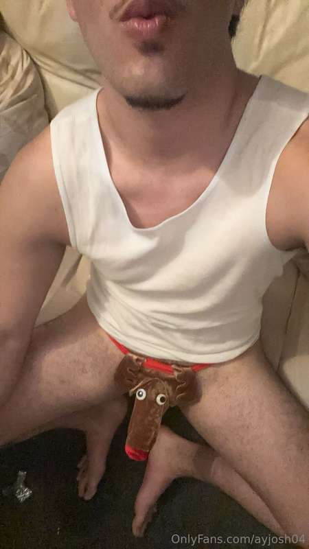 just a boy excited for christmas surprise at the end  4