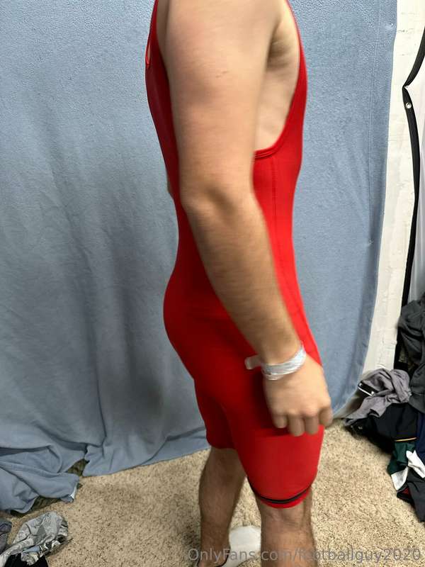 The private in a red wrestling singlet! 15