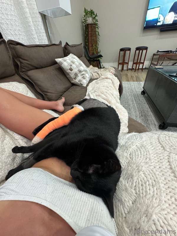 I laid here for a few hours with my guy 🩹 He's better now, l..