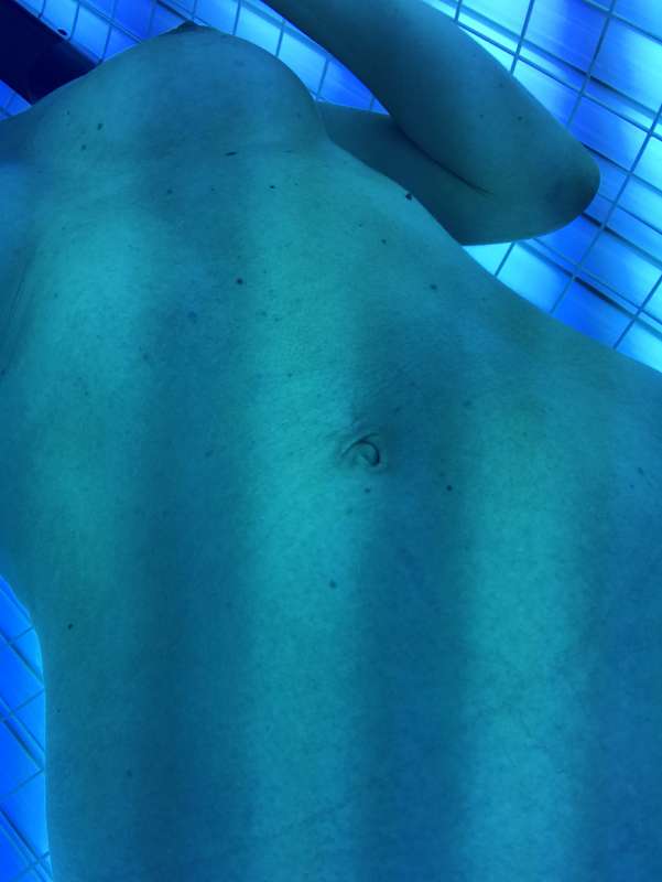 Topping up my tan before Spain x 5