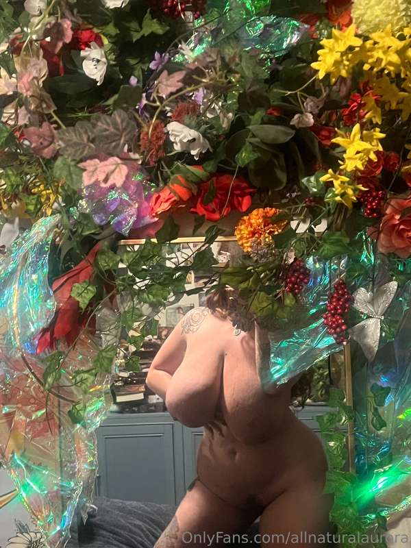Just a naked fairy in her garden, 