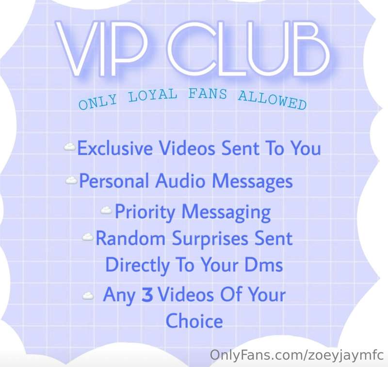 Zoey Jay's VIP Club! 𝐿𝐼𝑀𝐼𝒯𝐸𝒟 𝒮𝒫𝒪𝒯𝒮 𝒜𝒱𝒜𝐼𝐿𝒜𝐵𝐿𝐸 𝐵𝐸𝒩𝐸𝐹𝐼𝒯𝒮: ☁️ AN..