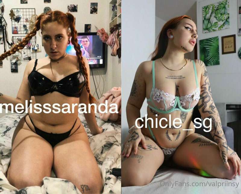 estas dos gatitas esperan tu lechita💦 suscríbete y te la sac..