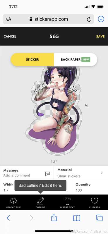 I got my anime sticker design back, I love it! For the stick.. 2