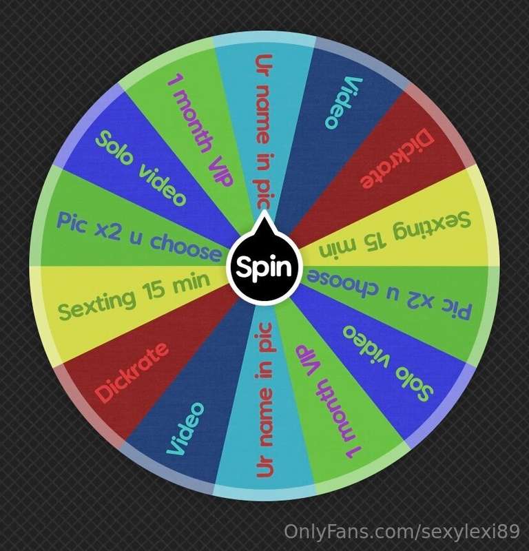 Made a spin wheel! Let me know if you want a turn 😈  1 spin ..