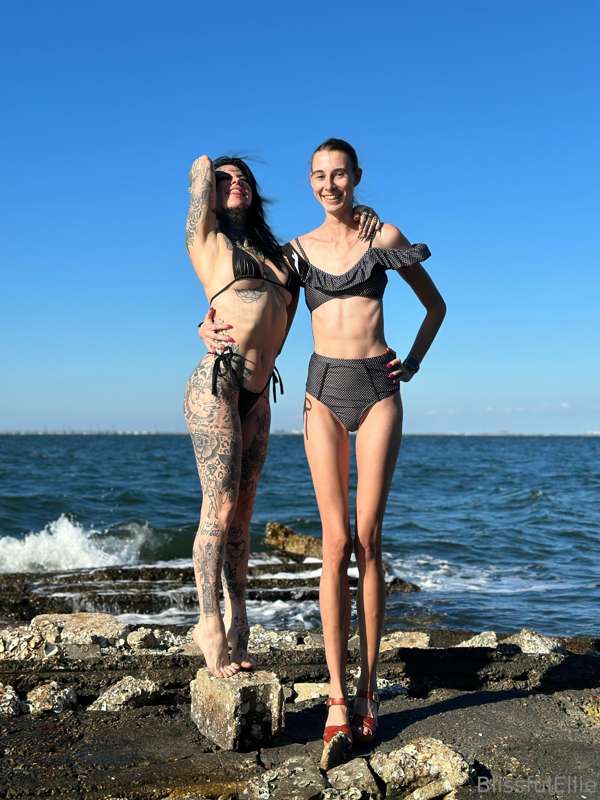 What’s better than a tall girl in a bikini? When her smaller.. 2