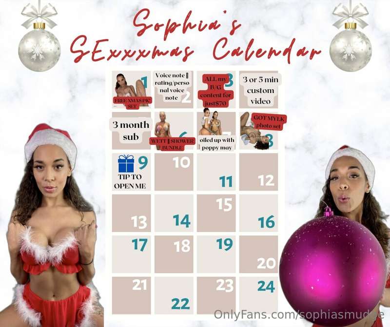 💋🎁🎄 **SOPHIA'S SEXXXMAS CALENDAR DAY 9** 🎄🎁💋  *BRAND NEW SAN..