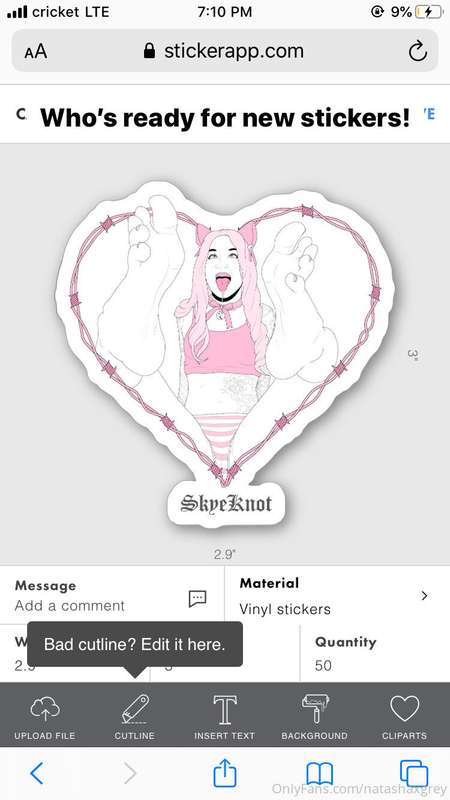Limited edition stickers for my valentines package!!! Messag..
