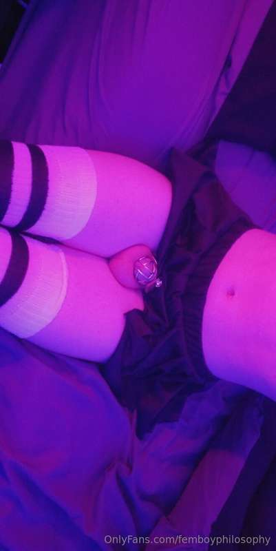 Found some old pics of my first time wearing a chastity cage..