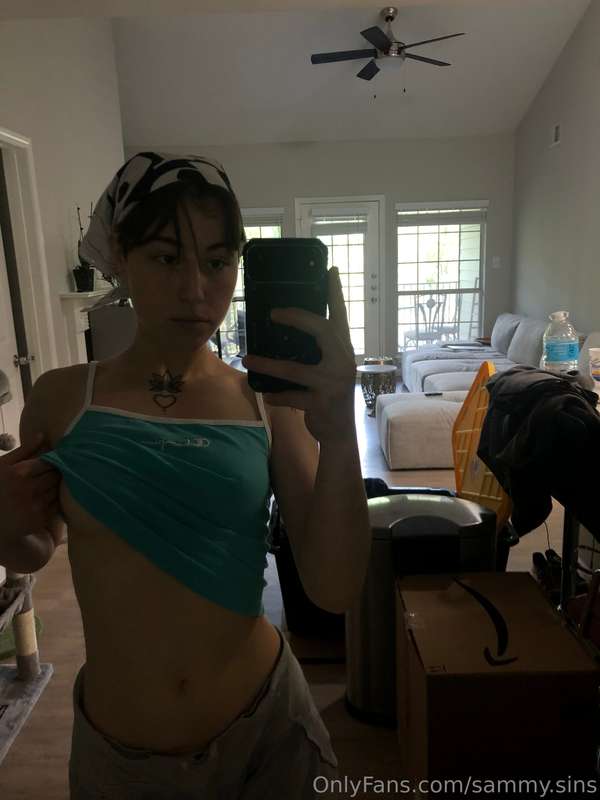 Nipples poking thru my tiny top Looking cute but I’ve had a .. 2