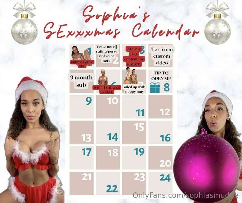💋🎁🎄 **SOPHIA'S SEXXXMAS CALENDAR DAY 8** 🎄🎁💋  I thought I'd ..
