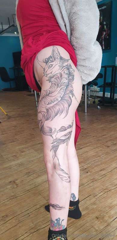 Dragon Kitty is Coming Along Nicely 🤭❤️ Color is next! 4