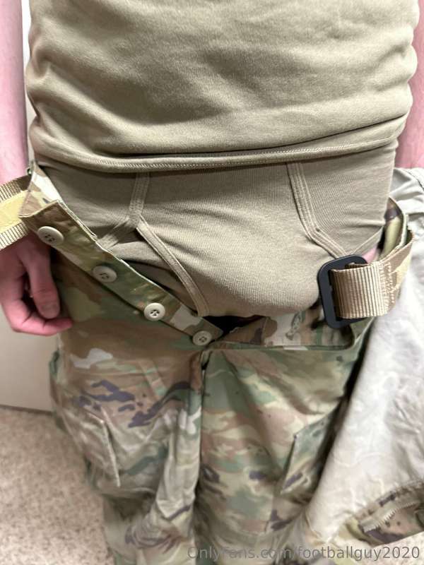 The private doing a little stripping down to his military br.. 6