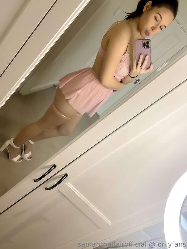 Pink lingerie and heels 1 8