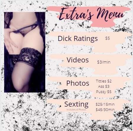 Hey there horny followers. I am working on a Tip Menu! Price..