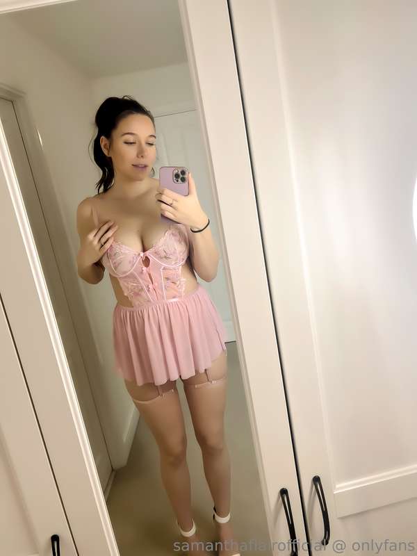 Pink lingerie and heels 1 9