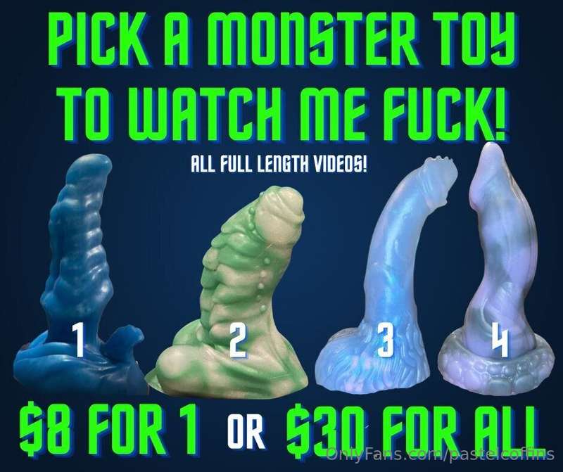🐉😈𝗣𝗜𝗖𝗞 𝗔 𝗠𝗢𝗡𝗦𝗧𝗘𝗥 𝗗𝗜𝗟𝗗𝗢!😈🐉tip $8 and tell me which dildo you ..